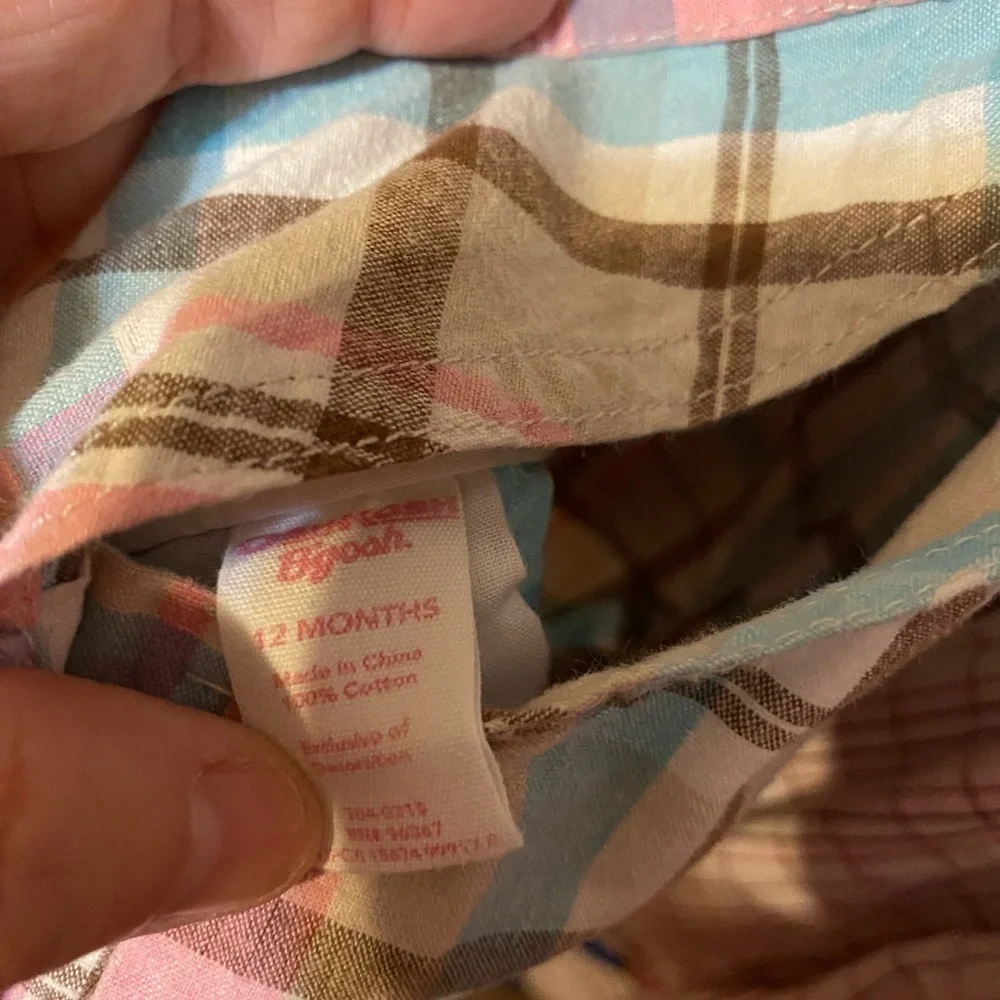 Plaid Oshkosh B’Gosh Overalls